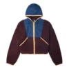 Chaqueta con capucha de forro polar y cremallera completa, tallas asiáticas «Red Currant»