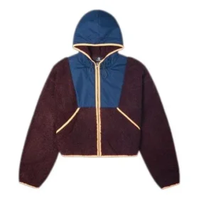 Chaqueta con capucha de forro polar y cremallera completa, tallas asiáticas «Red Currant»