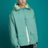 Chaqueta con capucha y bolsillos casual Converse para hombre, azul lavado