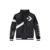 Chaqueta con capucha y logotipo deportiva informal Negra
