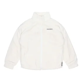 Chaqueta con cuello alto holgado y logotipo Stay Warm, tallas asiáticas, «Blanco»
