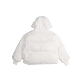 Chaqueta corta con capucha y relleno de plumón Tallas asiáticas «Blanco»