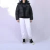 Chaqueta corta de plumón y tejido, tallas asiáticas, «Negro»