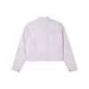 Chaqueta corta reversible informal estampada morada