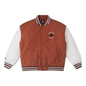 Chaqueta de béisbol acolchada, tallas asiáticas «Blanco marrón»