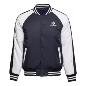 Chaqueta de béisbol reversible Tallas asiáticas «Negro-Blanco»