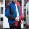 Chaqueta de béisbol Tallas asiáticas «Azul Rojo Negro»