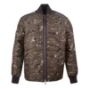 Chaqueta de cuello alto con estampado de camuflaje, talla asiática «Verde camuflaje»
