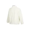 Chaqueta de cuello alto con media cremallera y logo Converse para hombre, de lana de cordero, color blanco cremoso