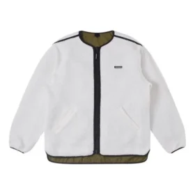 Chaqueta de entretiempo Sherpa, tallas asiáticas, «Blanco y negro»