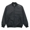 Chaqueta de hombre Converse Aviator para béisbol, tejida, cortavientos y con cremallera, negro otoñal