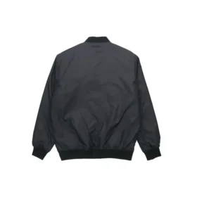 Chaqueta de hombre Converse Aviator para béisbol, tejida, cortavientos y con cremallera, negro otoñal