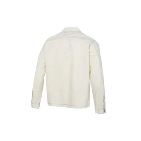 Chaqueta de manga larga con bolsillos tejidos, tallas asiáticas «Blanco»