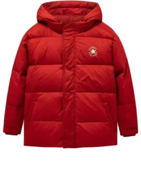 Chaqueta de plumón con logotipo estampado «Red White»