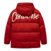 Chaqueta de plumón con logotipo estampado «Red White»
