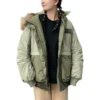Chaqueta de plumón de gama alta, tallas asiáticas, «Army Green»