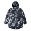 Chaqueta de plumón de invierno estampada, tallas asiáticas «Negro multicolor»