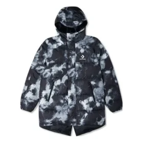 Chaqueta de plumón de invierno estampada, tallas asiáticas «Negro multicolor»