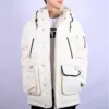 Chaqueta de plumón de media longitud Tallas asiáticas «Blanca»