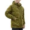 Chaqueta de plumón de media longitud, tallas asiáticas «Green»