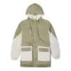 Chaqueta de plumón, tallas asiáticas «Olive Green White»