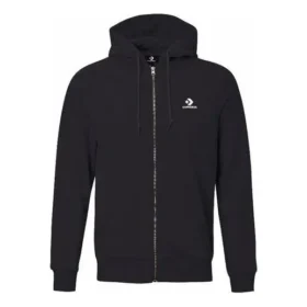 Chaqueta deportiva casual transpirable para hombre Converse, color negro