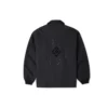 Chaqueta deportiva con solapa y estampado del logotipo de la serie de Año Nuevo, negro oscuro
