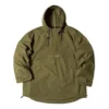 Chaqueta deportiva informal con capucha y media cremallera Converse x Kim Jones para hombre, verde militar