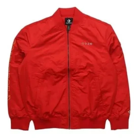 Chaqueta deportiva informal de cuello alto y corte corto. Tallas asiáticas. «Roja»