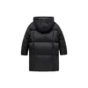 Chaqueta larga con capucha y logotipo, tallas asiáticas «Negro-Blanco»