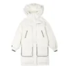 Chaqueta larga convertible de plumón Tallas asiáticas «Blanco»