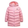 Chaqueta larga de plumón, tallas asiáticas «Rosa-Negro»