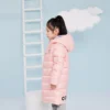 Chaqueta larga de plumón, tallas asiáticas «Rosa-Negro»