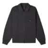 Chaqueta lavada con bolsillo en el pecho, estilo para pareja, negra