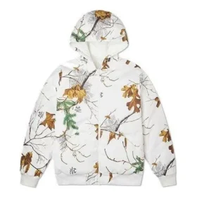 Chaqueta reversible Real Tree con estampado de hojas, tallas asiáticas «Casual White»
