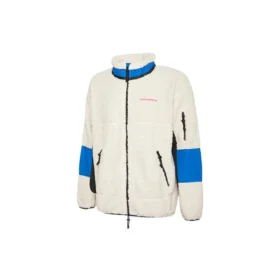 Chaqueta Sherpa de forro polar, abrigada, con bloques de color y cuello alto informal