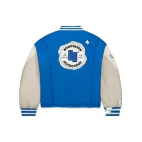 Chaqueta universitaria Converse x ADER ERROR SHAPES, tallas asiáticas, «Cobalt»