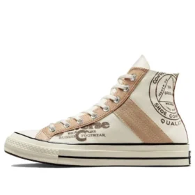 Chuck 70 con revestimiento de cuero, caña alta «Egret Champagne Tan»