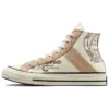 Chuck 70 con revestimiento de cuero, caña alta «Egret Champagne Tan»