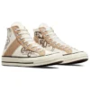 Chuck 70 con revestimiento de cuero, caña alta «Egret Champagne Tan»
