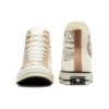 Chuck 70 con revestimiento de cuero, caña alta «Egret Champagne Tan»