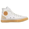 Chuck 70 de ante y piel, caña alta «Blanco»