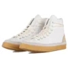 Chuck 70 de ante y piel, caña alta «Blanco»