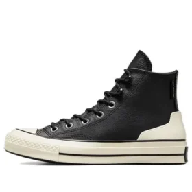 Chuck 70 de piel alta «Black Egret»