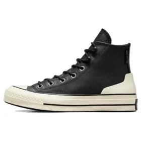 Chuck 70 de piel alta «Black Egret»