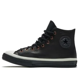 Chuck 70 HI «Black Leather White»