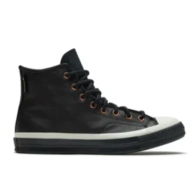 Chuck 70 HI «Black Leather White»