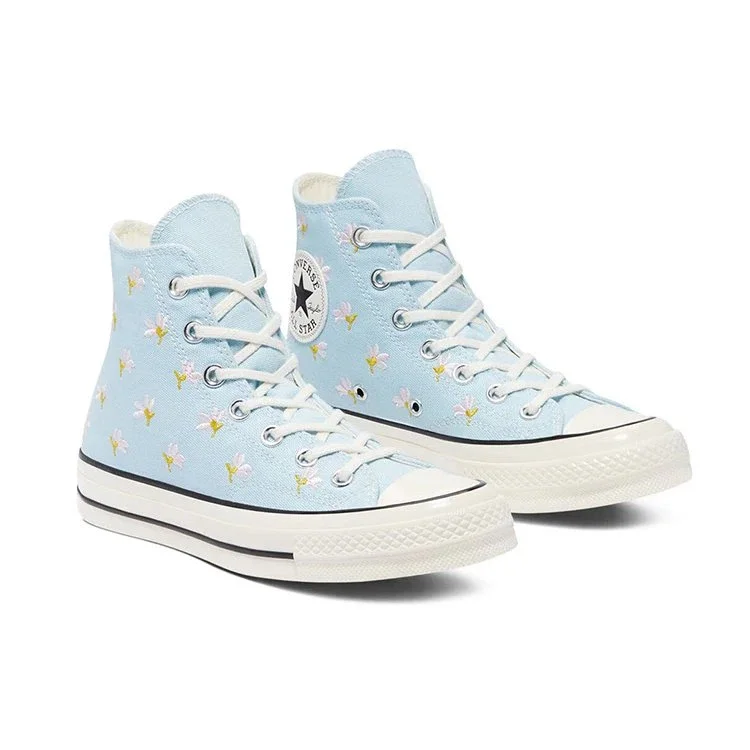 Chuck 70 High «Estampado floral bordado – Azul cambray» Chuck 70 High «Estampado floral bordado – Azul cambray»