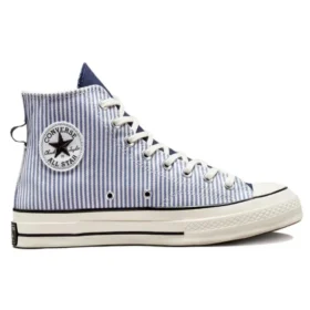 Chuck 70 High «Washed Indigo Hickory Stripes»