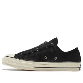 Chuck 70 Zip Low «Embossed Suede – Black Egret»